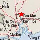 near the juncture of Binh Duong, Bien Hoa, Long Khan, and Binh Long provinces in South Vietnam, about 40 miles northeast of Saigon